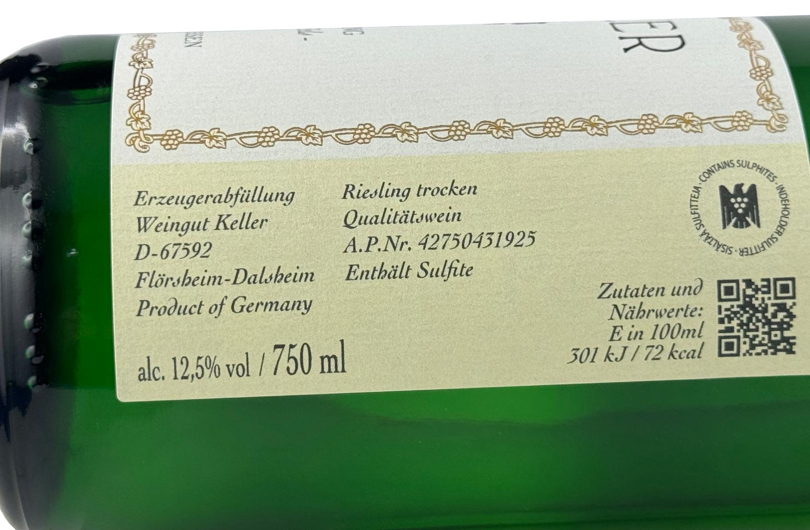 2025 Riesling trocken von der Fels, Weingut Keller, Rheinhessen 2025 Riesling trocken von der Fels, Weingut Keller, Rheinhessen