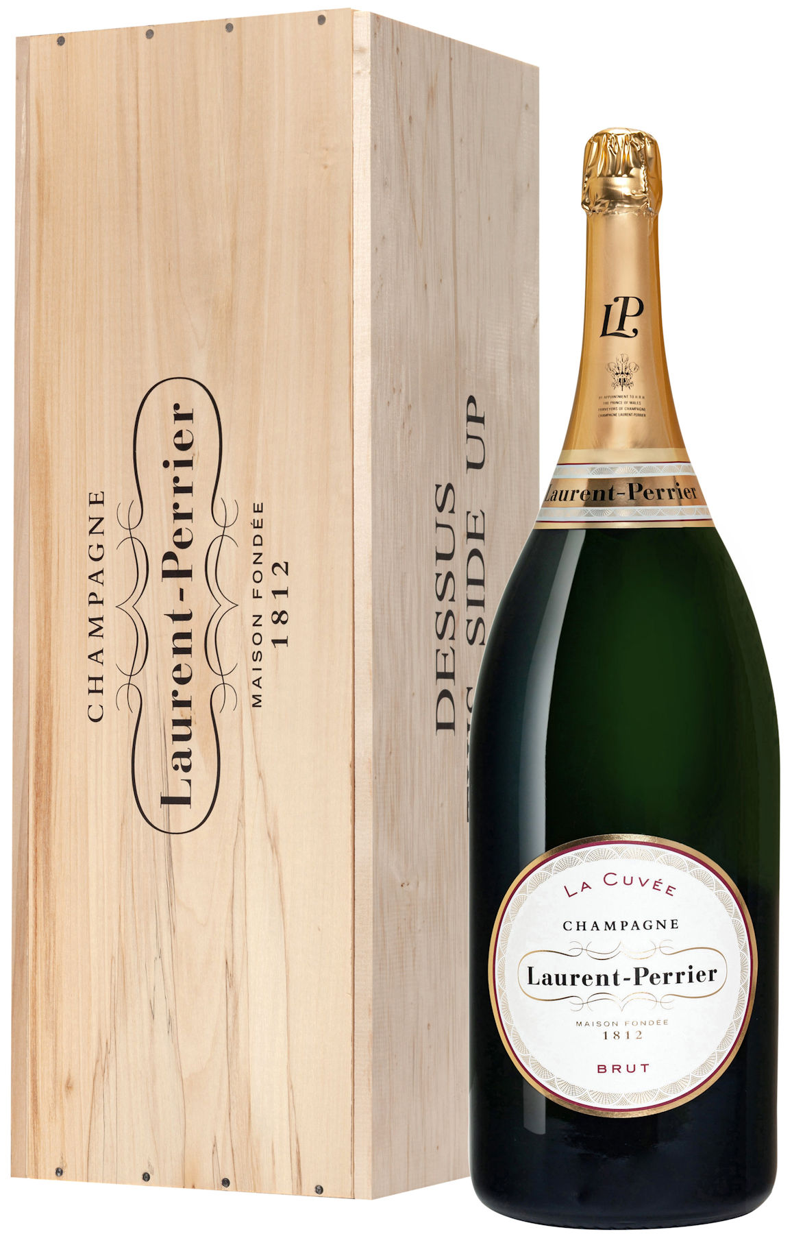 LA-CUVEE-Mathusalem-CaisseqorAU4VbDrvGH 6l Laurent-Perrier La Cuvée Champagner Mathusalem in Holzkiste