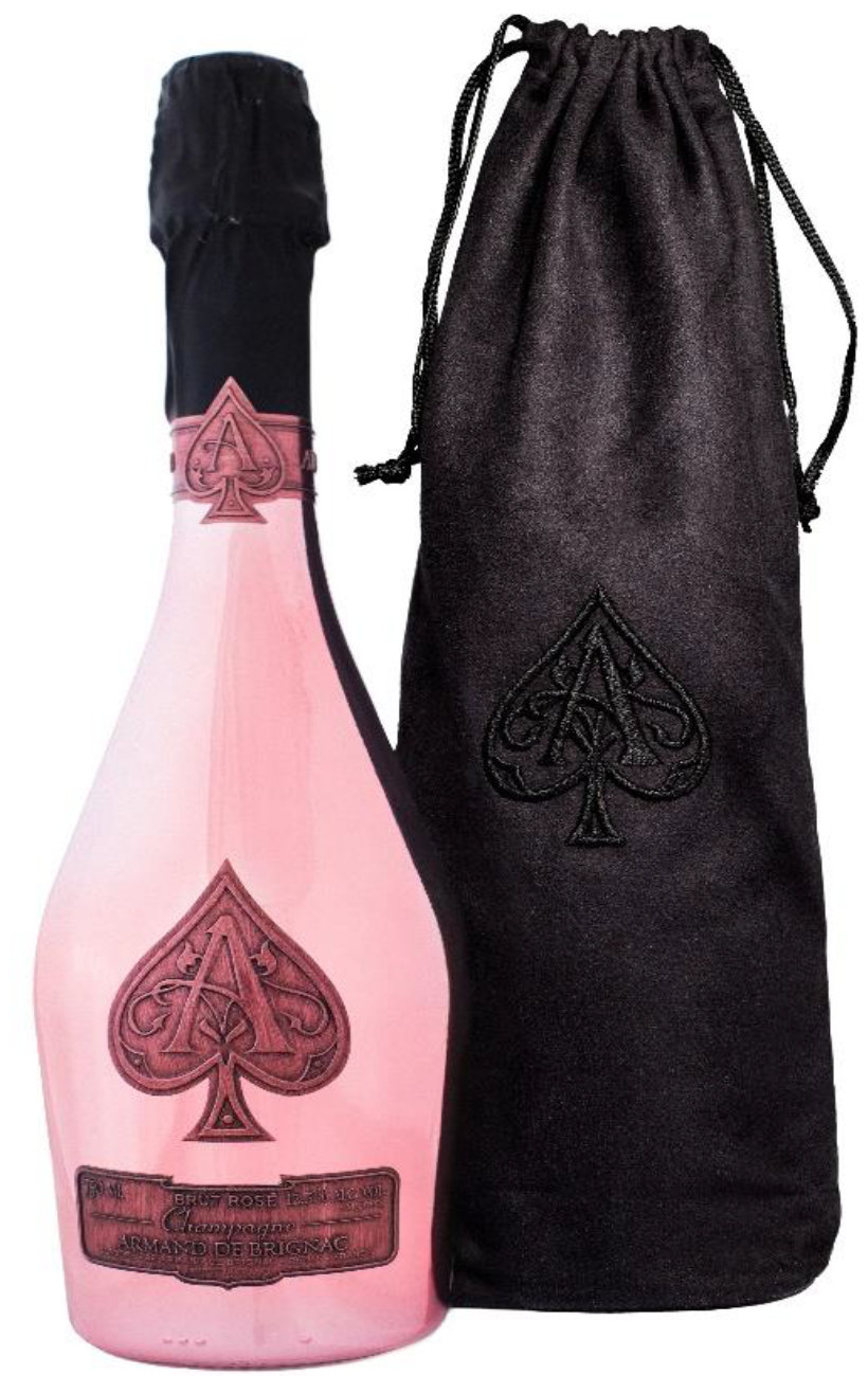 Armand-de-Brignac-Rose-Velvet Armand de Brignac Brut Rosé - Velvet Bag - Champagner