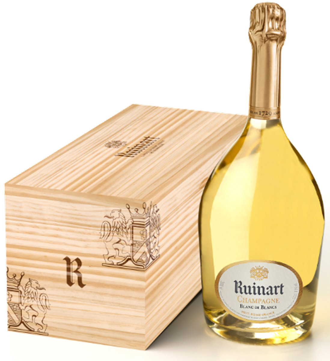 3L Ruinart Blanc de Blancs Jeroboam - Champagner - in Holzkiste