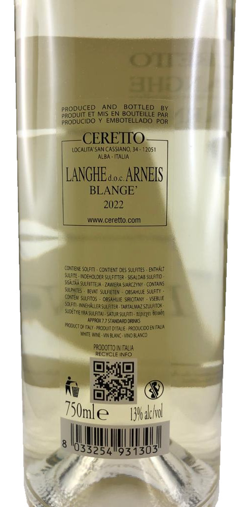 Ceretto_Langhe_Arneis_back