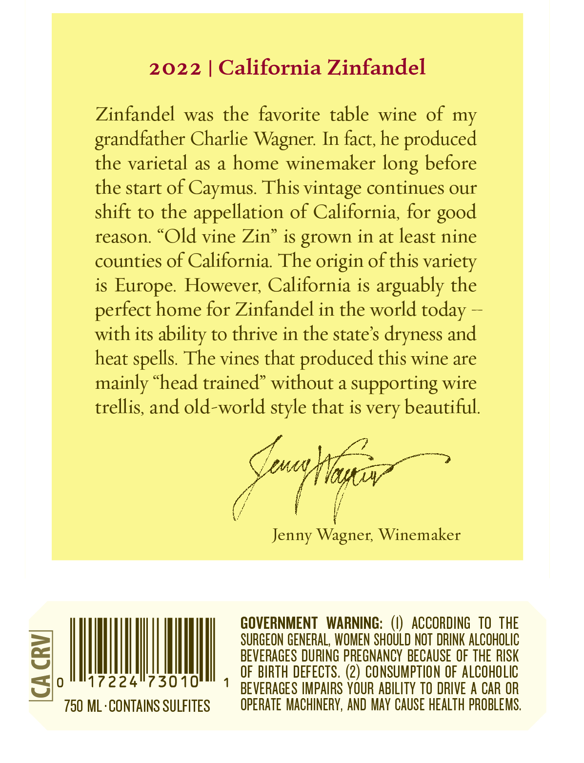 Caymus Zinfandel California 2022 (Rotwein)