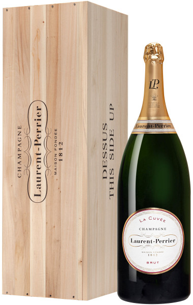 9l Laurent-Perrier La Cuvée Champagner Salmanazar-Flasche in Holzkiste