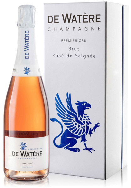 De Watère: Prestige Brut Rosé de Saignée - Rosé-Champagner in Geschenkpackung