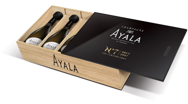Ayala No. 7 2007 - Jahrgangs-Champagner in 6er schwarzer Holzkiste